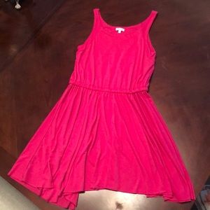 pink flow dress
